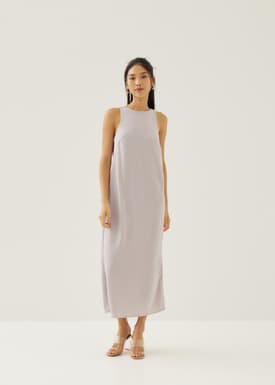 Adelle Satin Cross Back Maxi Dress