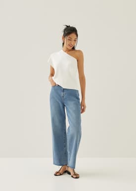 Lotty Asymmetric Knit Toga Top