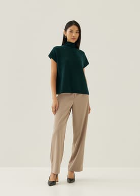 Dencia High Neck Knit Top