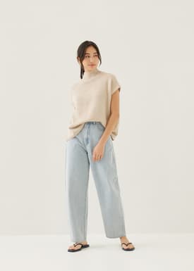 Dencia High Neck Knit Top
