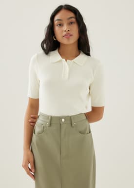 Sandie Collared Knit Top