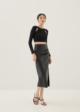Maudi Knit Fitted Crop Top