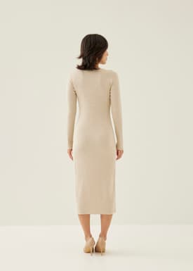 Reine Ribbed Knit Bodycon Midi Dress