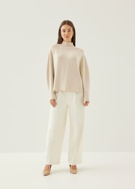 Aria Relaxed Turtleneck Knit Sweater