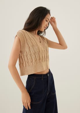 Merlie Metallic Knit Sweater