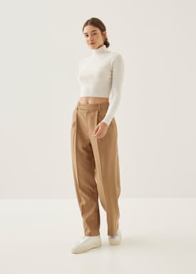 Porshe Knit Turtleneck Crop Top