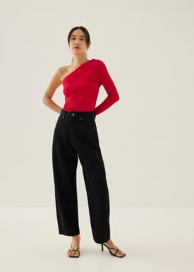 Isbeth Asymmetric Knit Toga Top