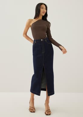 Isbeth Asymmetric Knit Toga Top