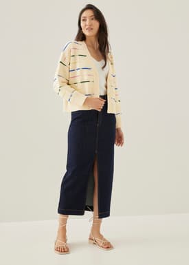 Vicka Relaxed Fuzzy Knit Cardigan
