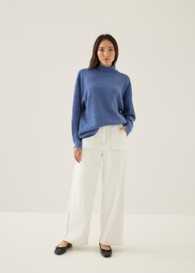 Fuzzy Knit Turtle Neck Sweater