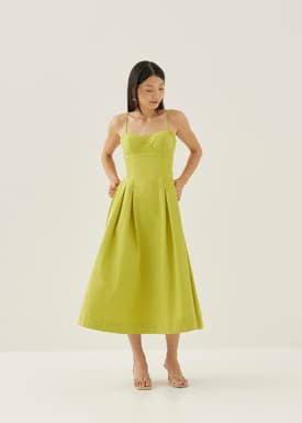 Alezia Padded Trapeze Midi Dress