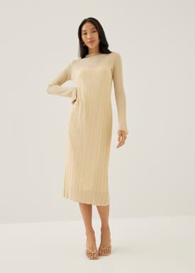 Omie Knit Column Midi Dress