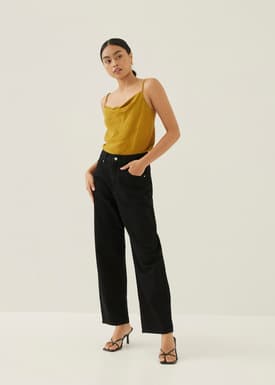 Vita Linen Cowl Neck Camisole Top