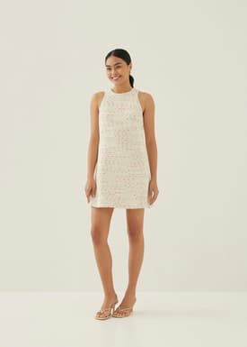 Sabel Tweed Shift Mini Dress