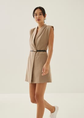 Kristela Tailored Shift Mini Dress