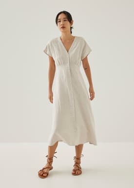 Kryza Linen A-line Midi Dress