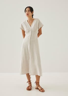 Kryza Linen A-line Midi Dress