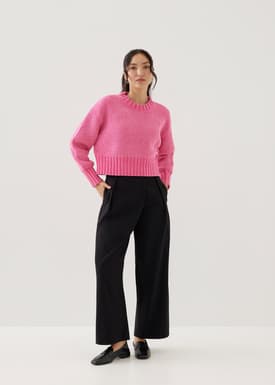 Vidya Crop Knit Sweater