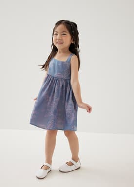 Hana Satin Babydoll Mini Dress in Opulent Florals