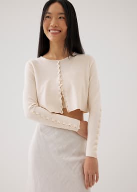 Jenny Crop Knit Cardigan Set