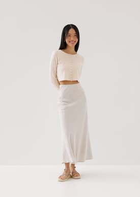 Jenny Crop Knit Cardigan Set