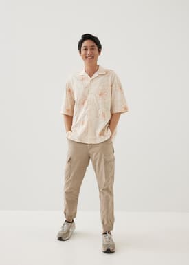 Lance Unisex Embroidered Collared Shirt in Rekindled Blooms