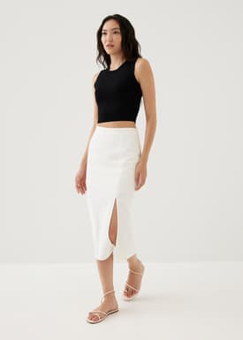 Alissa Tweed Column Midi Skirt