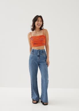 Naomi Embroidered Camisole Top in Rekindled Blooms