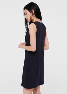 Carissa Cowl Neck Shift Dress