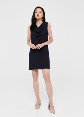 Carissa Cowl Neck Shift Dress