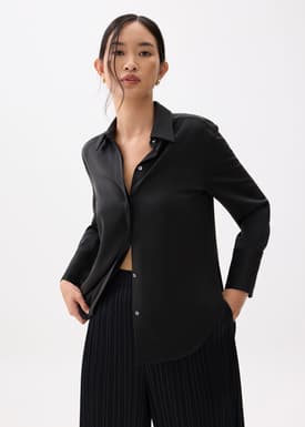 Ivy Satin Button Down Shirt