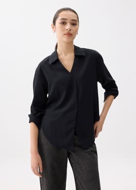 RuchedReady® Ily Notch Collar Blouse
