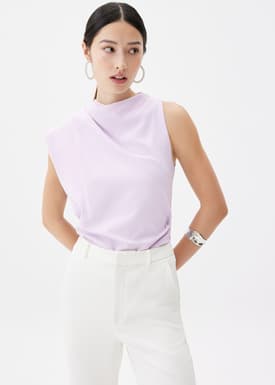 Maya Asymmetric Drape Blouse