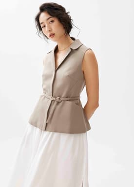 Ling Belted Tailored Vest