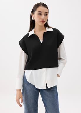 Esha Knit Crop Shell Top