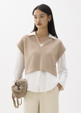 Esha Knit Crop Shell Top
