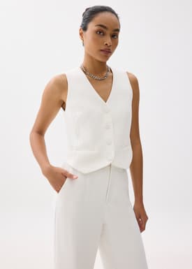 Yuna Relaxed V-neck Vest