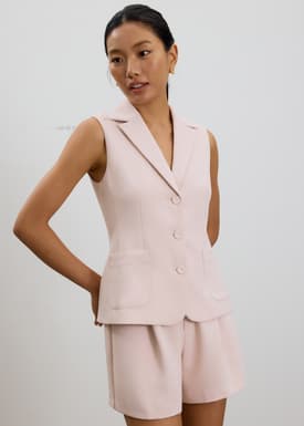 Aika Lightweight Tailored Button Down Vest Top