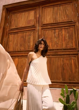 Wei Sunray Pleated Toga Top