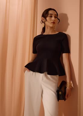 Mutya Knit Ballerina Peplum Top