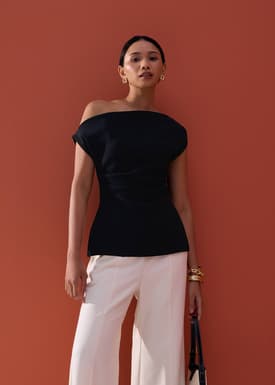 Luna Tencel Asymmetric Tunic Top