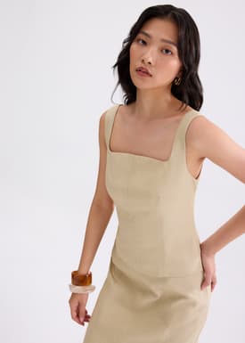 Jasmine Soft Square Neck Fitted Top