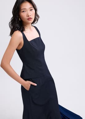 Jasmine Soft Square Neck Fitted Top