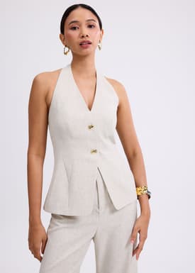 Amarantha Padded Halter Tunic Top