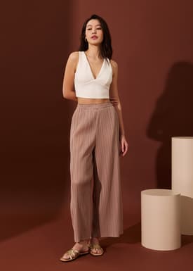 Leggy™ Anh Plissé Wide Leg Pants