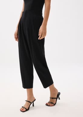 Mika Elastic Pleated Peg Leg Pants