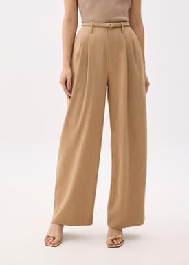 Leggy™ Mayumi Elastic Pleated Wide Leg Pants