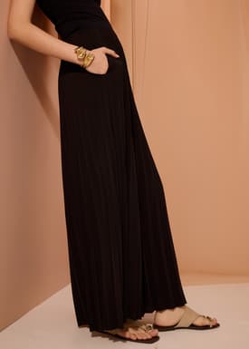 Leggy™ Wei Elastic Sunray Pleated Palazzo Pants
