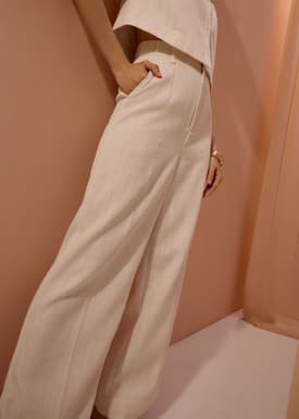 Leggy™ Seva Textured Super High Waist Straight Leg Pants