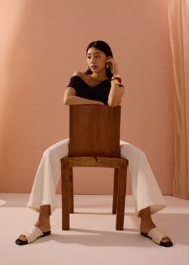 PETITE Leggy™ Pvara Textured Flare Pants